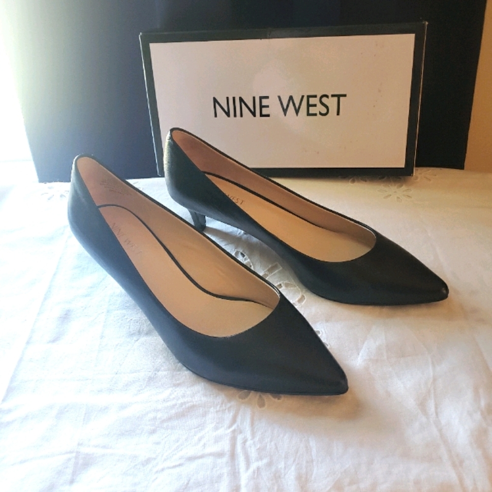 Nine West Patricia Leather Heels Pumps Size 8